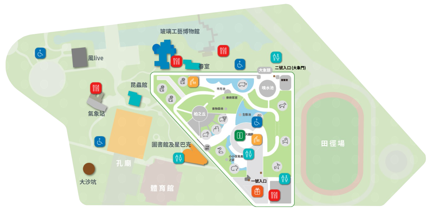 新竹市立動物園園區地圖