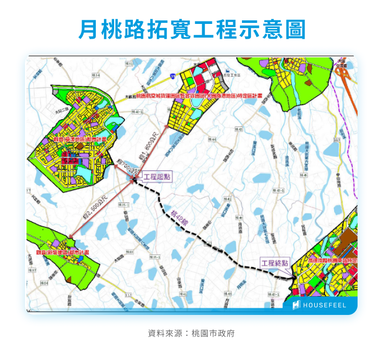 月桃路拓寬工程示意圖
