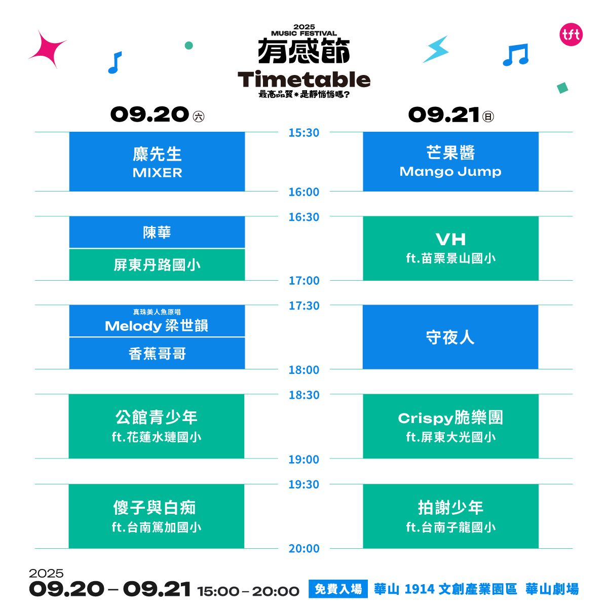 2025有感音樂節時間表